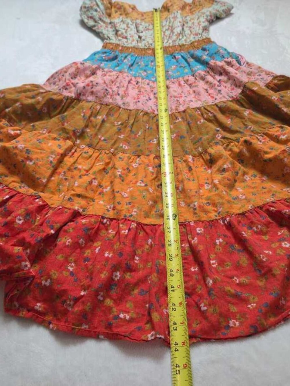 XSP By Anthropologie Tiered & True floral maxi prairie dress XS Petite #4 - Picture 12 of 12